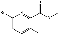 METHYL 6-BROMO-3-FLUOROPYRIDINE-2-CARBOXYLATE, 1214332-47-4, 结构式