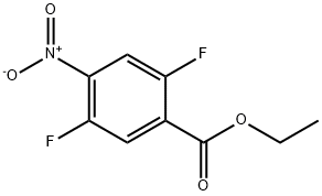 2,5-ジフルオロ-4-ニトロ安息香酸エチル 化学構造式