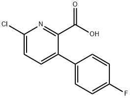 6-Chloro-3-(4-fluorophenyl)picolinic acid Struktur