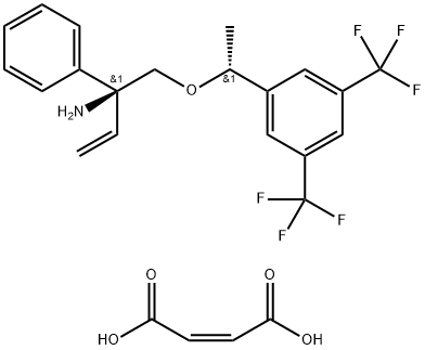 (S)-1-((R)-1-(3,5-bis(trifluoroMethyl)phenyl)ethoxy)-2-phenylbut-3-en-2-aMine Maleic acid Struktur