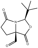 3-(1,1-diMethylethyl)dihydro-1,5-dioxo-(3R,7aR)-1H,3H-Pyrrolo[1,2-c]oxazole-7a(5H)-carboxaldehyde Structure