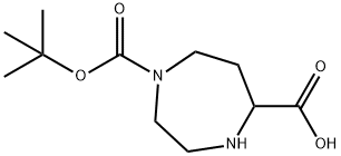 5-(tert-butoxycarbonyl)azepane-2-carboxylic acid Struktur