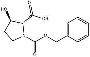 CBZ-反式-3-羟基-D-脯氨酸, 1215291-99-8, 结构式