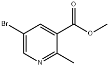 5-ブロモ-2-メチルニコチン酸メチル 化学構造式
