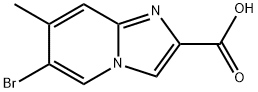 6-ブロモ-7-メチルイミダゾ[1,2-A]ピリジン-2-カルボン酸 化学構造式