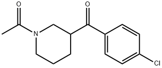 1-乙酰基-3-(4-氯苯甲酰基)哌啶, 1216763-69-7, 结构式