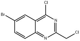 6-BROMO-4-CHLORO-2-CHLOROMETHYL-QUINAZOLINE, 1216816-26-0, 结构式