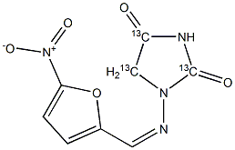 硝基呋喃妥因-13C3 结构式