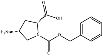 (2R,4R)-4-氨基-1-((苄氧基)羰基)吡咯烷-2-羧酸, 1217459-54-5, 结构式