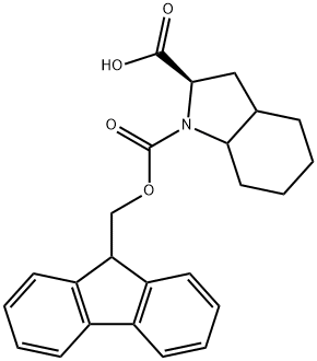 (2R)-1-(((9H-芴-9-基)甲氧基)羰基)八氢-1H-吲哚-2-羧酸, 1217512-55-4, 结构式