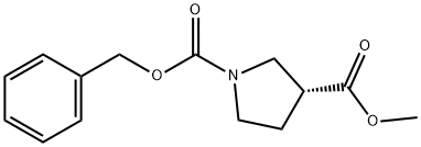 (R)-1-CBZ-3-吡咯烷甲酸甲酯 结构式
