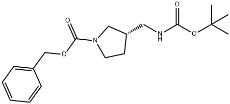 (S)-N-CBZ-3-N-BOC-氨甲基吡咯烷, 1217708-58-1, 结构式