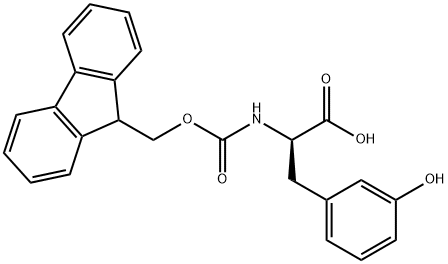 N-FMoc-3-hydroxy-D-phenylalanine 化学構造式