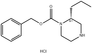 (R)-2-丙基哌嗪-1-羧酸苯甲酯盐酸盐, 1217745-43-1, 结构式