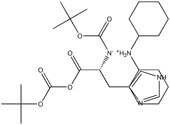 Di-boc-D-histidine dicyclohexylammonium salt Structure