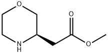 (R)-Methyl 2-(morpholin-3-yl)acetate 化学構造式
