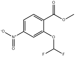 Benzoic acid, 2-(difluoroMethoxy)-4-nitro-, Methyl ester Struktur