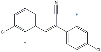(Z)-3-(3-氯-2-氟苯基)-2-(4-氯-2-氟苯基)-2-丙烯腈,1219086-87-9,结构式