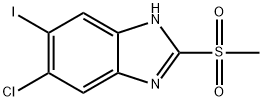 6-chloro-5-iodo-2-(Methylsulfonyl)-1H-benziMidazole Structure