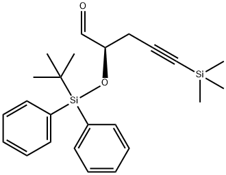 (2R)- 2-[[(1,1-DiMethylethyl)diphenylsilyl]oxy]-5-(triMethylsilyl)-4-pentynal Structure