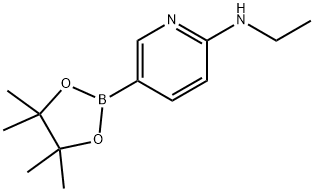N-乙基-5-(4,4,5,5-四甲基-1,3,2-二氧杂环戊硼烷-2-基)吡啶-2-胺, 1220696-19-4, 结构式