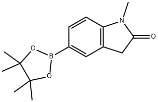 1-Methyl-5-(4,4,5,5-tetraMethyl-1,3,2-dioxaborolan-2-yl)indolin-2-one, 1220696-38-7, 结构式