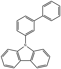 9-([1,1'-ビフェニル]-3-イル)-9H-カルバゾール 化学構造式