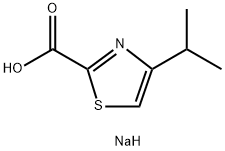 4-异丙基-2-噻唑甲酸钠, 1221724-81-7, 结构式