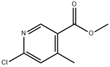 6-氯-4-甲基吡啶-3-羧酸甲酯, 1224464-97-4, 结构式