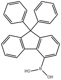 9,9-diphenyl-9H-fluoreN-4-ylboronicacid Struktur