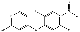 2-氯-4-(2,5-二氟-4-硝基苯氧基)吡啶,1225278-64-7,结构式