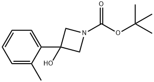tert-butyl 3-hydroxy-3-o-tolylazetidine-1-carboxylate Structure