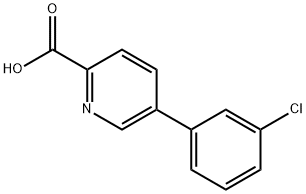 5-(3-氯苯基)皮考啉酸, 1225547-21-6, 结构式