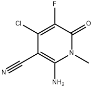 2-Amino-4-chloro-5-fluoro-1-methyl-6-oxo-1,6-dihydropyridine-3-carbonitrile Structure