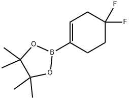 4,4-二氟环己-1-烯基硼酸频那醇酯,1227068-84-9,结构式