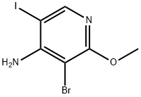 4-AMino-3-broMo-5-iodo-2-Methoxy pyridine Struktur