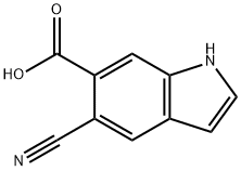 5-Cyano-indole-6-carboxylic acid Struktur