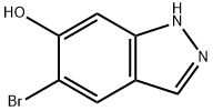 5-ブロモ-1H-インダゾール-6-オール 化学構造式