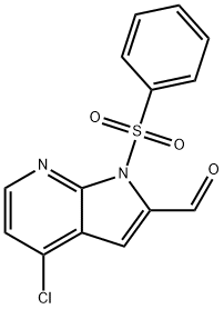 1-(Phenylsulphonyl)-4-chloro-7-azaindole-2-carbaldehyde,1227270-81-6,结构式