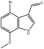 4-BroMo-3-forMyl-7-Methoxy-1H-indole Struktur