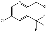 5-クロロ-2-(クロロメチル)-3-(トリフルオロメチル)ピリジン 化学構造式