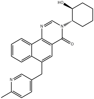 1227923-29-6 3-[(1S,2S)-2-羟基环己基]-6-[(6-甲基-3-吡啶基)甲基]苯并[H]喹唑啉-4(3H)-酮