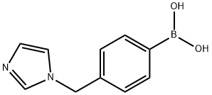 4-[(1-咪唑基)甲基]苯硼酸, 1228183-01-4, 结构式