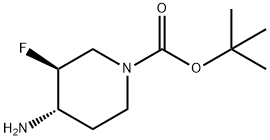 (3S,4S)-4-氨基-1-叔丁氧羰基-3-氟, 1228185-45-2, 结构式