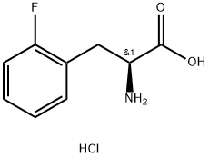 L-2-氟苯丙氨酸盐酸盐, 122839-57-0, 结构式