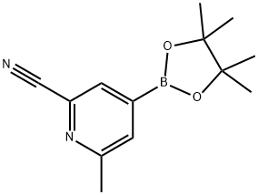 6-甲基-4-(4,4,5,5-四甲基-1,3,2-二氧杂硼烷-2-基)-2-氰基吡啶,1228431-18-2,结构式
