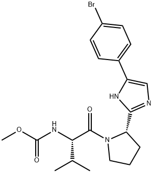 ((S)-1-((S)-2-(4-(4-溴苯基)-1H-咪唑基)吡啶基)-3甲基-1-氧杂丁基氨基甲酸甲酯,1228552-27-9,结构式