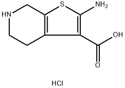 2-AMino-4,5,6,7-tetrahydrothieno[2,3-c]pyridine-3-carboxylic acid dihydrochloride Struktur