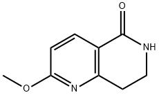 2-メトキシ-7,8-ジヒドロ-1,6-ナフチリジン-5(6H)-オン 化学構造式