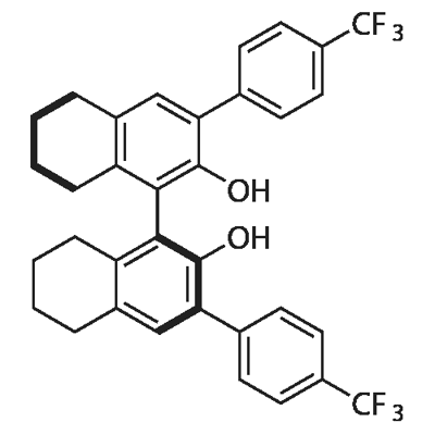 (S)-5,5',6,6',7,7',8,8'-八氢-3,3'-双[4-(三氟甲基基)苯基]-[1,1'-联萘]-2,2'-二醇 结构式